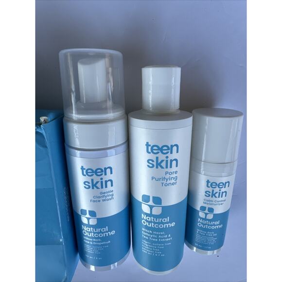 Natural Outcome Teenskin Teen Face Kit Wash Moisturizer & Toner Set New - Picture 3 of 3